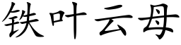 铁叶云母 (楷体矢量字库)