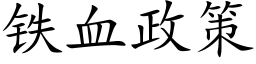 铁血政策 (楷体矢量字库)