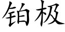 鉑極 (楷體矢量字庫)