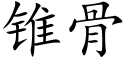 锥骨 (楷体矢量字库)