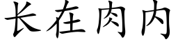 長在肉内 (楷體矢量字庫)