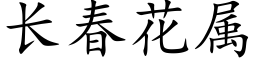 長春花屬 (楷體矢量字庫)