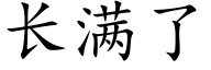 长满了 (楷体矢量字库)