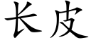 长皮 (楷体矢量字库)