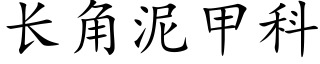 长角泥甲科 (楷体矢量字库)