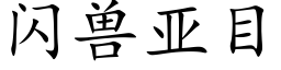 闪兽亚目 (楷体矢量字库)