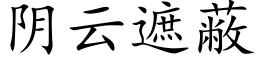 阴云遮蔽 (楷体矢量字库)