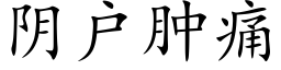 阴户肿痛 (楷体矢量字库)