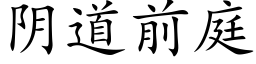 阴道前庭 (楷体矢量字库)