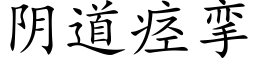 阴道痉挛 (楷体矢量字库)