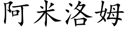 阿米洛姆 (楷體矢量字庫)