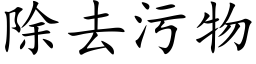 除去污物 (楷体矢量字库)