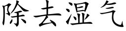 除去湿气 (楷体矢量字库)