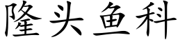 隆头鱼科 (楷体矢量字库)