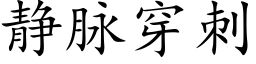 靜脈穿刺 (楷體矢量字庫)