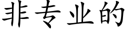 非專業的 (楷體矢量字庫)