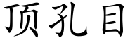 顶孔目 (楷体矢量字库)