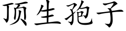 顶生孢子 (楷体矢量字库)