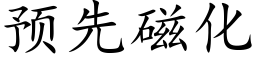 預先磁化 (楷體矢量字庫)