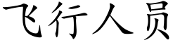 飛行人員 (楷體矢量字庫)