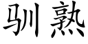 馴熟 (楷體矢量字庫)