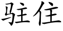 驻住 (楷体矢量字库)