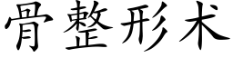 骨整形術 (楷體矢量字庫)