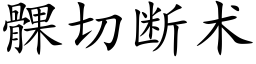 髁切斷術 (楷體矢量字庫)