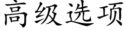 高級選項 (楷體矢量字庫)