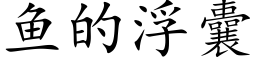 魚的浮囊 (楷體矢量字庫)