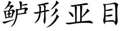 鲈形亞目 (楷體矢量字庫)