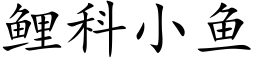 鲤科小鱼 (楷体矢量字库)