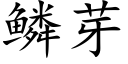 鱗芽 (楷體矢量字庫)