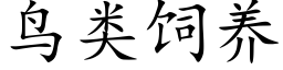 鸟类饲养 (楷体矢量字库)