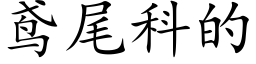 鸢尾科的 (楷体矢量字库)