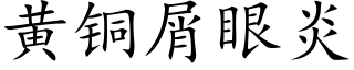 黃銅屑眼炎 (楷體矢量字庫)