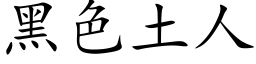 黑色土人 (楷体矢量字库)