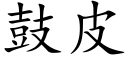 鼓皮 (楷体矢量字库)