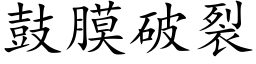 鼓膜破裂 (楷体矢量字库)