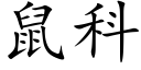 鼠科 (楷體矢量字庫)