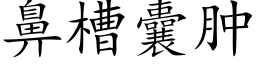 鼻槽囊肿 (楷体矢量字库)