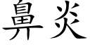 鼻炎 (楷体矢量字库)