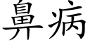 鼻病 (楷体矢量字库)