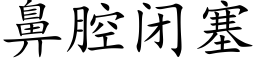 鼻腔閉塞 (楷體矢量字庫)