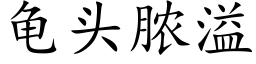 龜頭膿溢 (楷體矢量字庫)