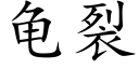 龜裂 (楷體矢量字庫)